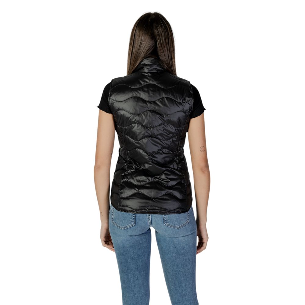 Blauer Black Polyamide Sleveless Jacket