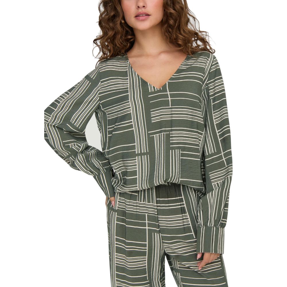 Jacqueline De Yong Green Viscose Blouse
