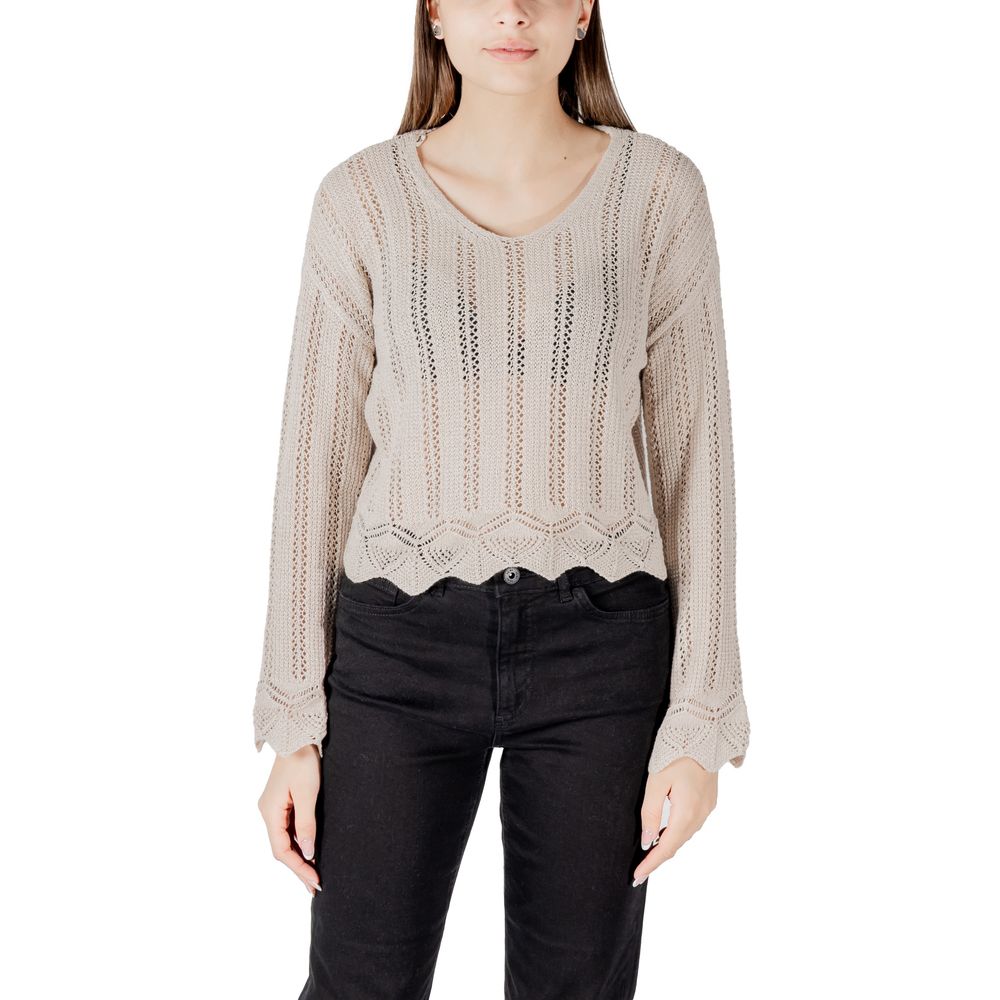 Only Beige Recycled Cotton Sweatshirt