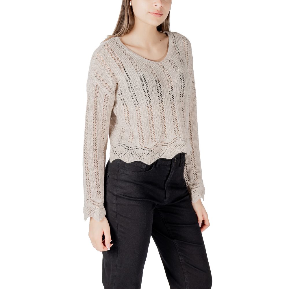 Only Beige Recycled Cotton Sweatshirt