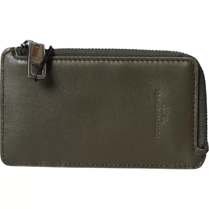 Dolce & Gabbana Multicolor Calfskin Leather Logo Card Holder Women Wallet