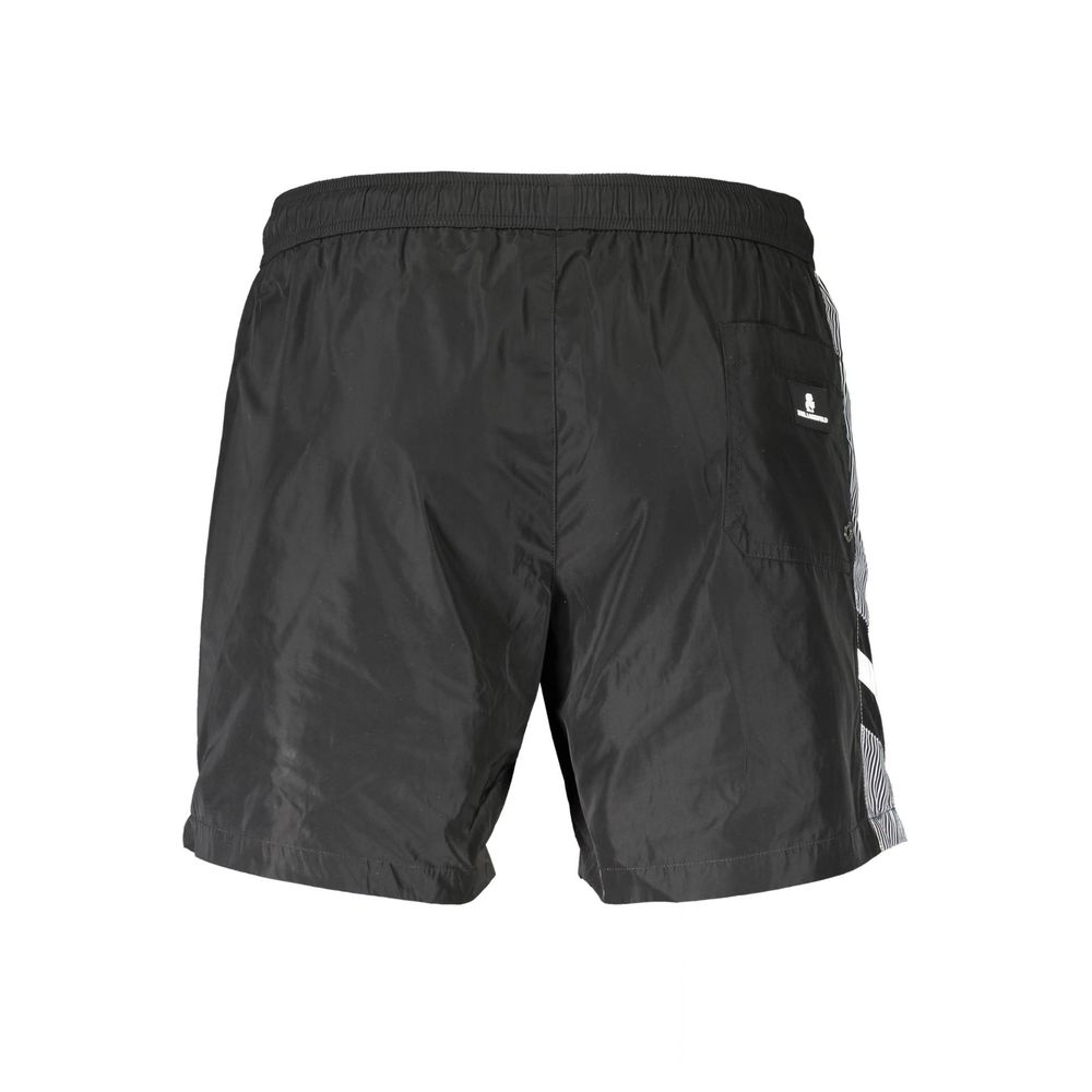 Karl Lagerfeld Nero Polyester Men's Swim Trunk