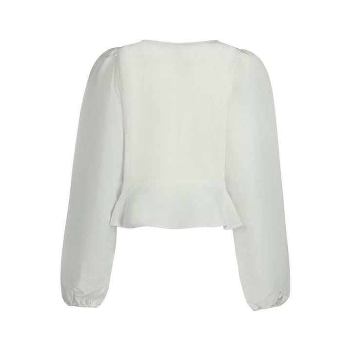 Guess Jeans Bianco Lyocell Women Shirt
