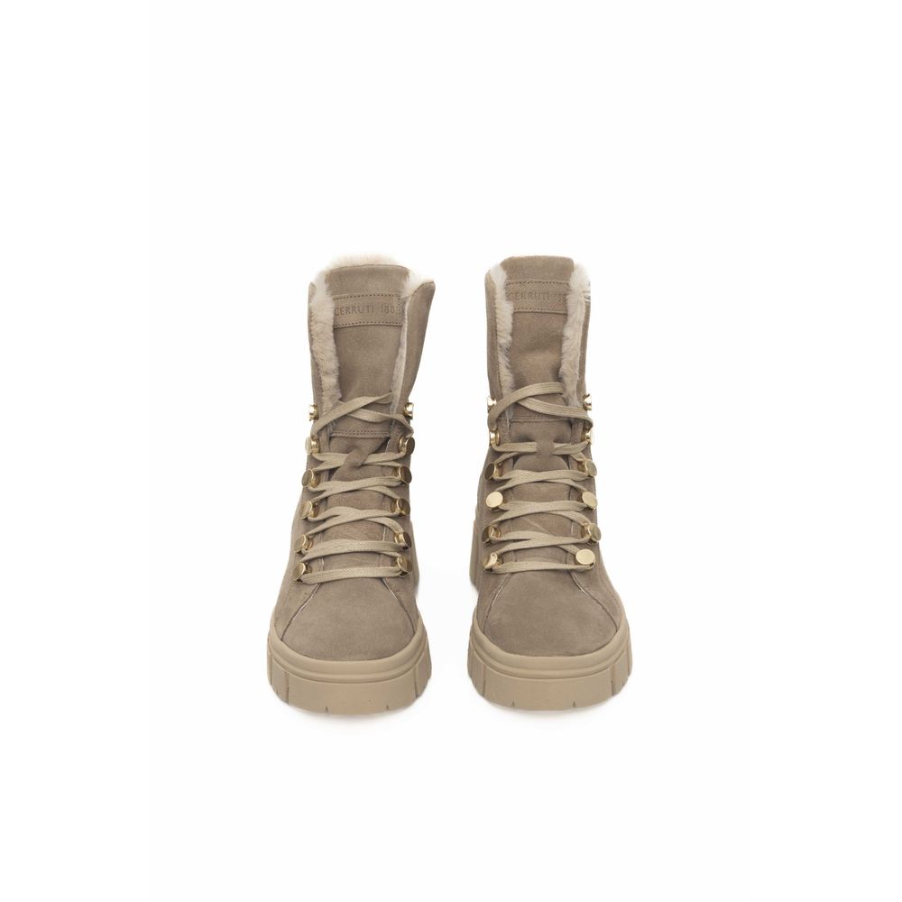 Cerruti 1881 Beige Cowhide Women Boot