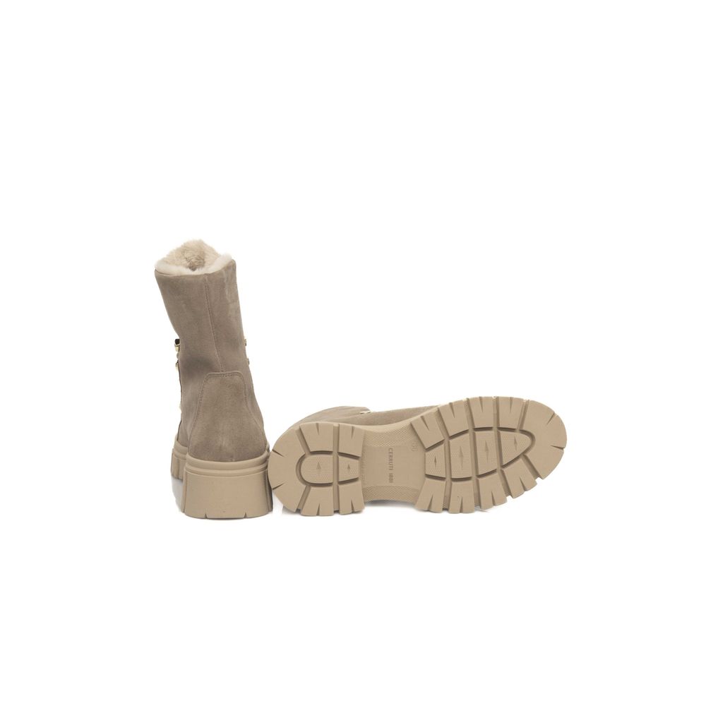 Cerruti 1881 Beige Cowhide Women Boot