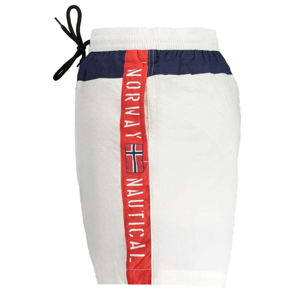 Norway 1963 White Polyester Men's Swim Boxer