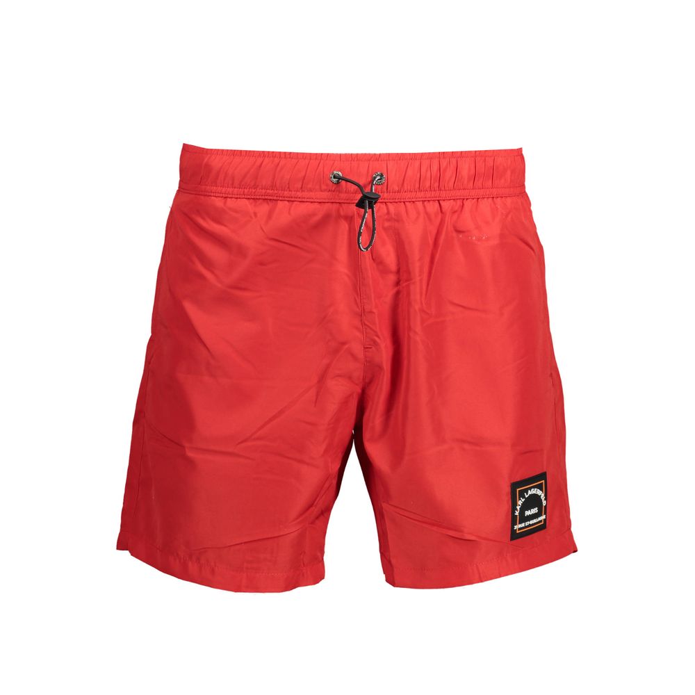 Karl Lagerfeld Rosso Polyester Men's Swim Boxer