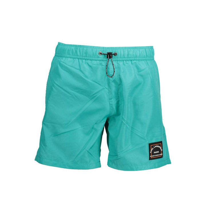 Karl Lagerfeld Verde Polyester Men's Swim Boxer