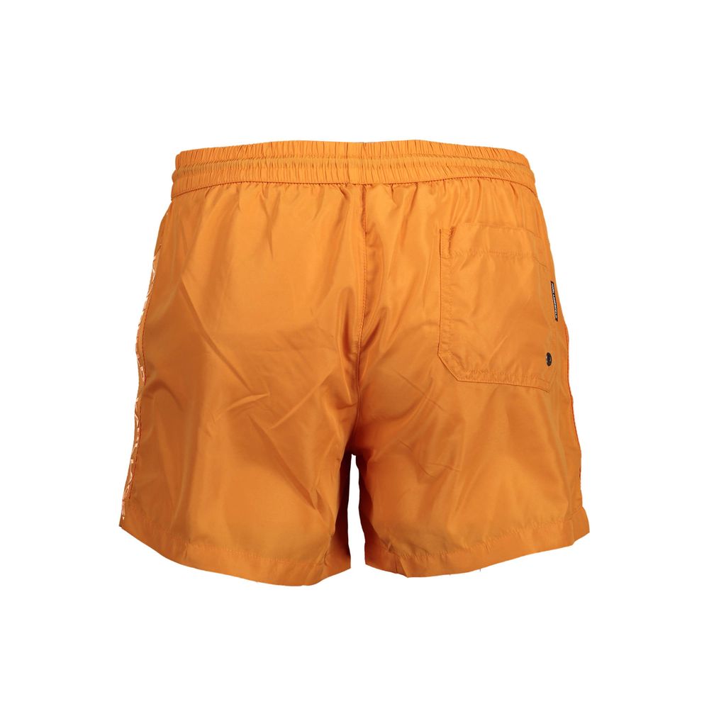 Karl Lagerfeld Arancione Polyester Men Swim Boxer