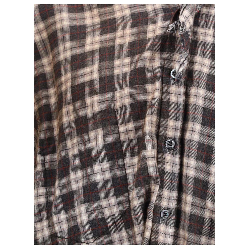 Dsquared² Brown Cotton Pattern Shirt