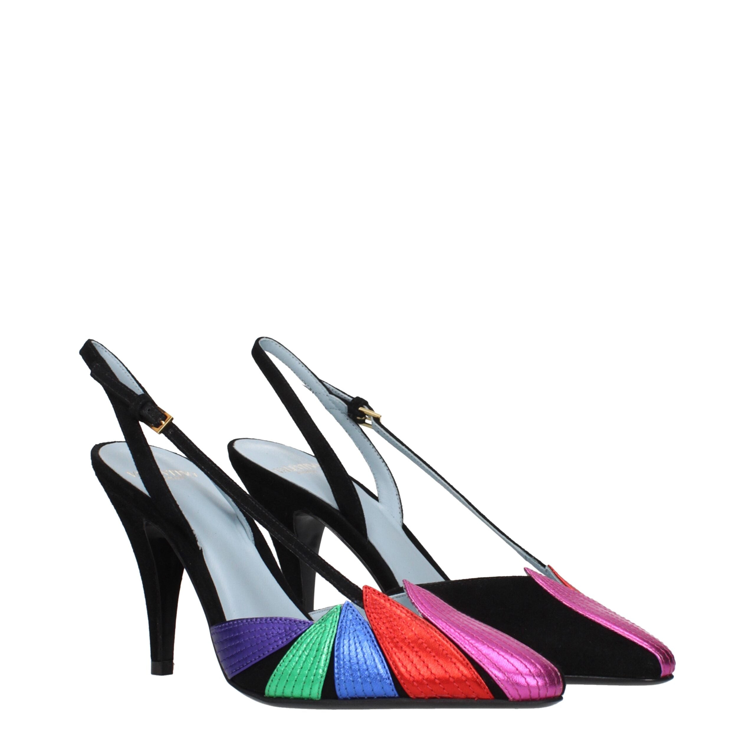 Valentino Garavani Black Leather Pumps