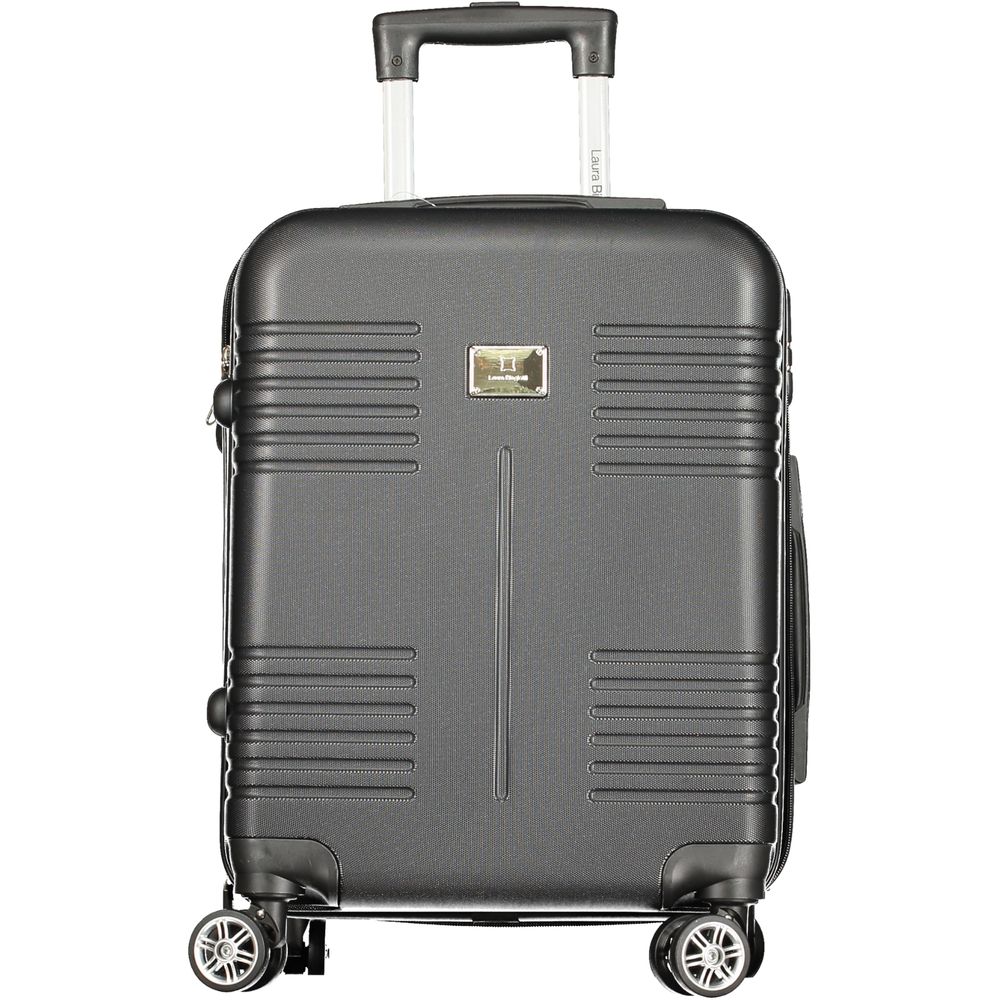 Laura Biagiotti Black Polyurethane Women's Travel Bag