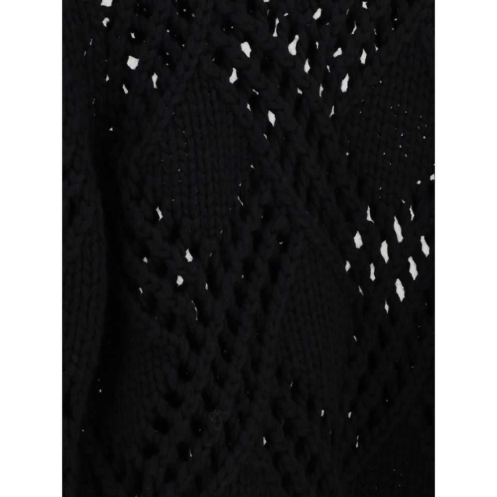 Jil Sander Black Fleece Wool Sweatshirt