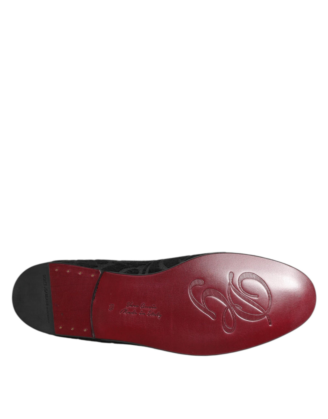 Dolce & Gabbana Black Brocade Loafers Slip On Men Dress Shoes