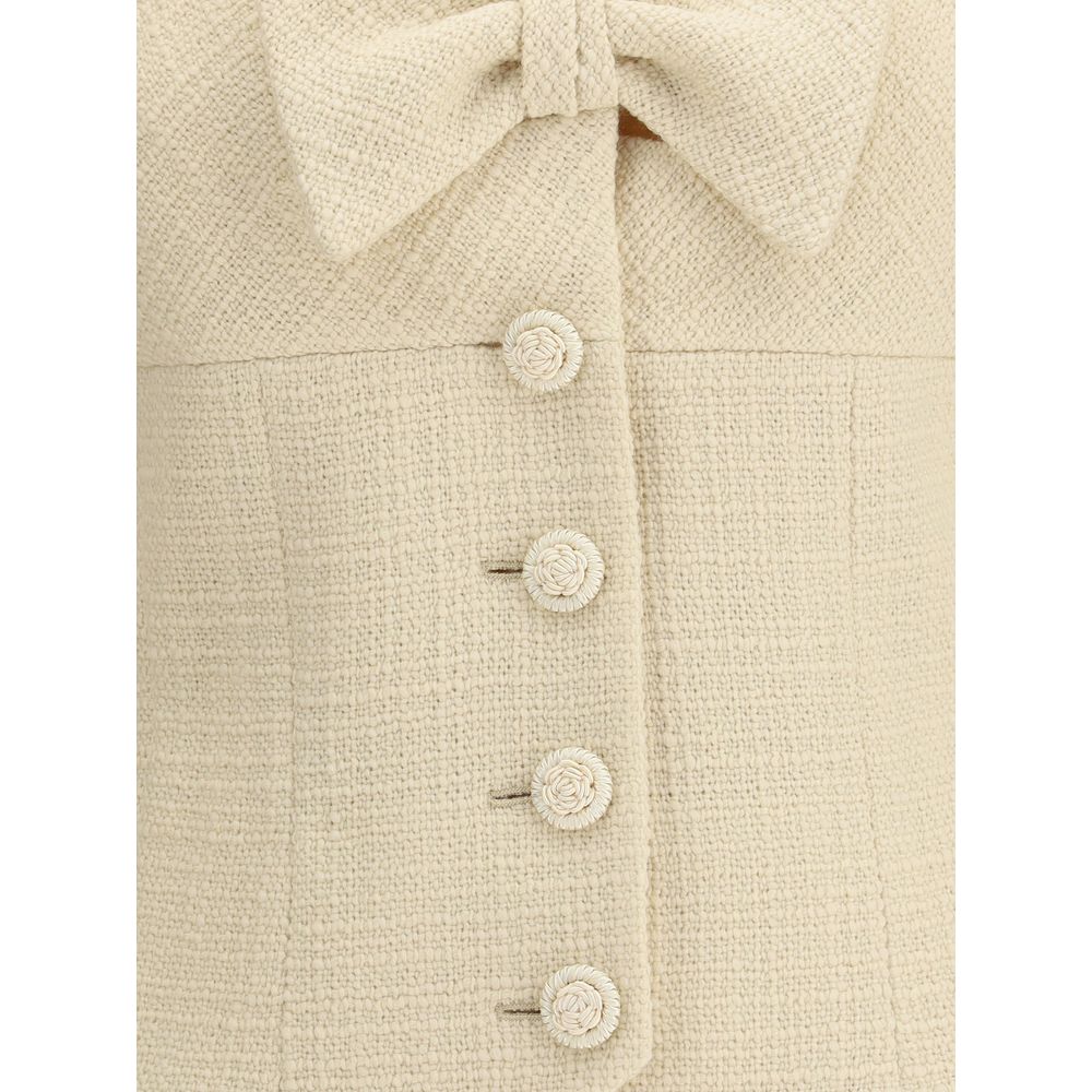 Valentino Beige Fleece Wool Coat