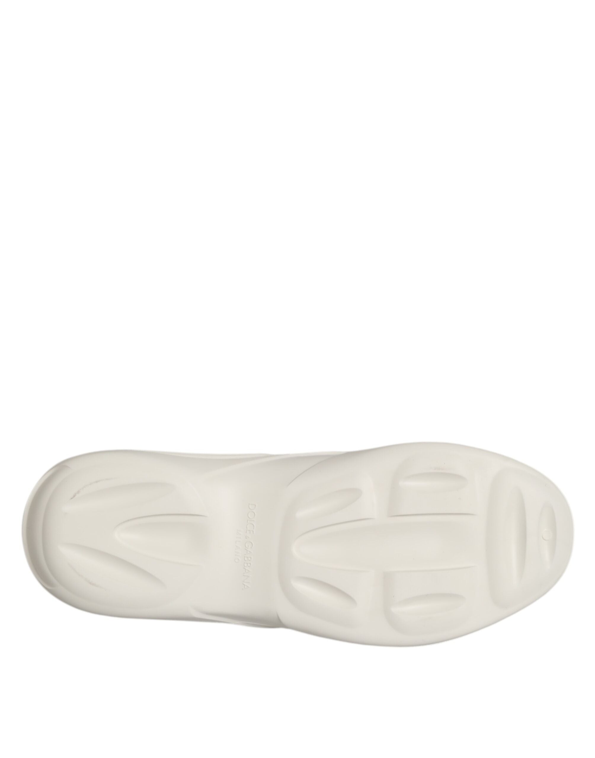 Dolce & Gabbana White Rubber Slides Low Top Sneakers Shoes
