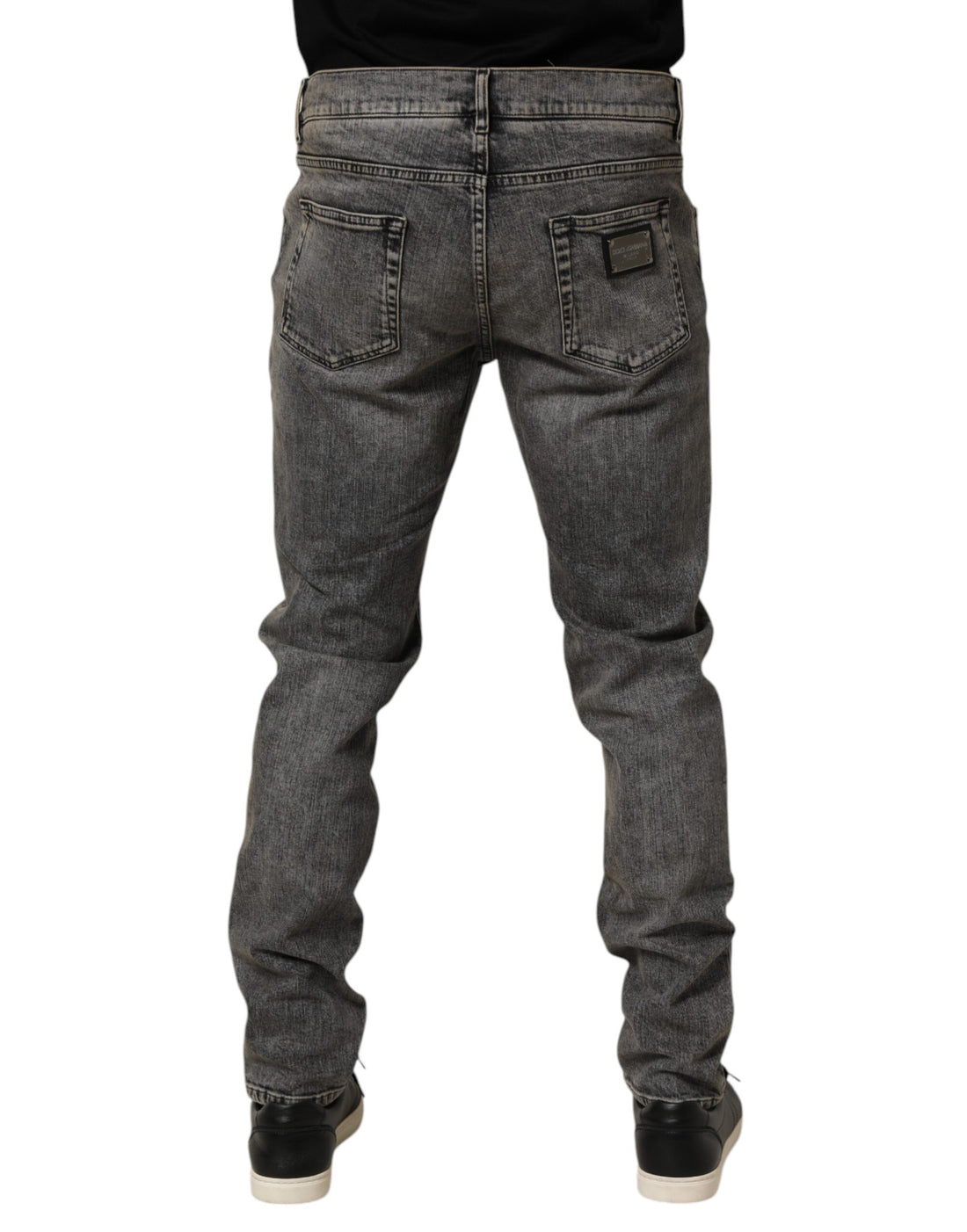 Dolce & Gabbana Gray Cotton Stretch Slim Fit Men Denim Jeans