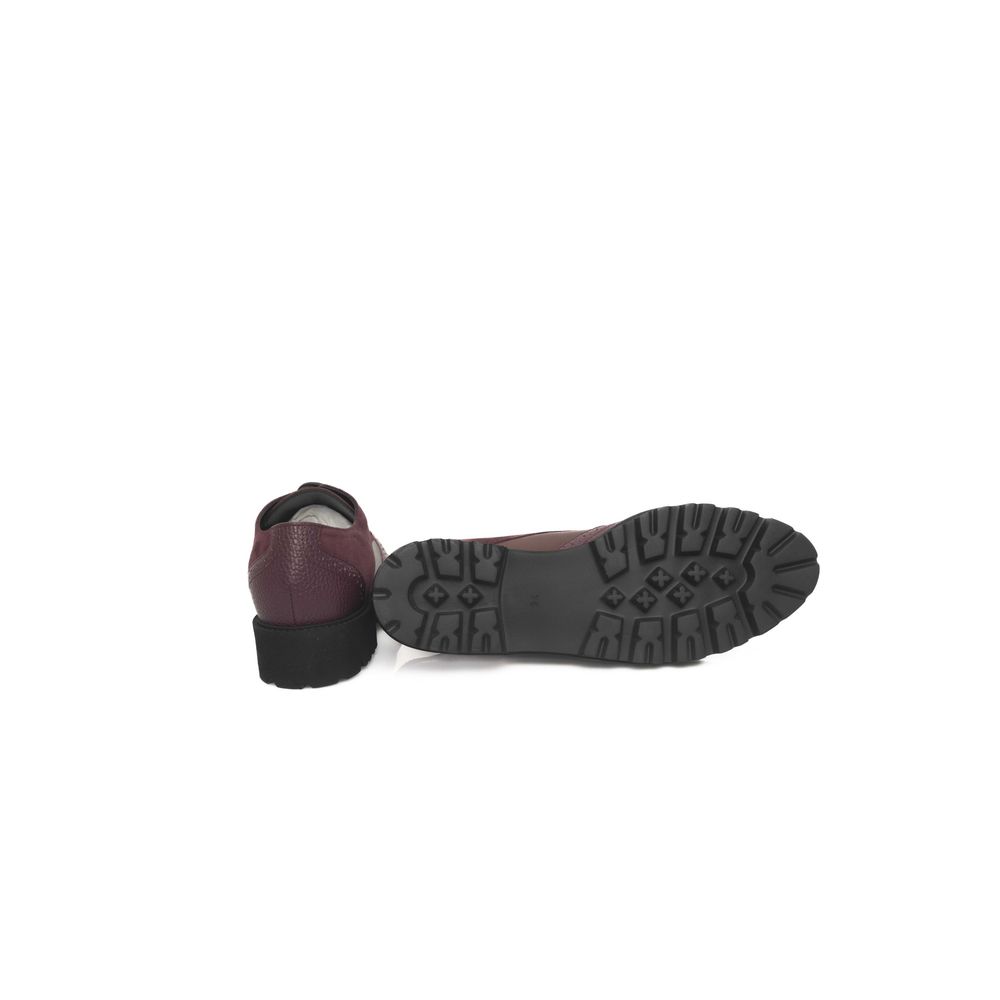Cerruti 1881 Burgundy Cowhide Women Loafer