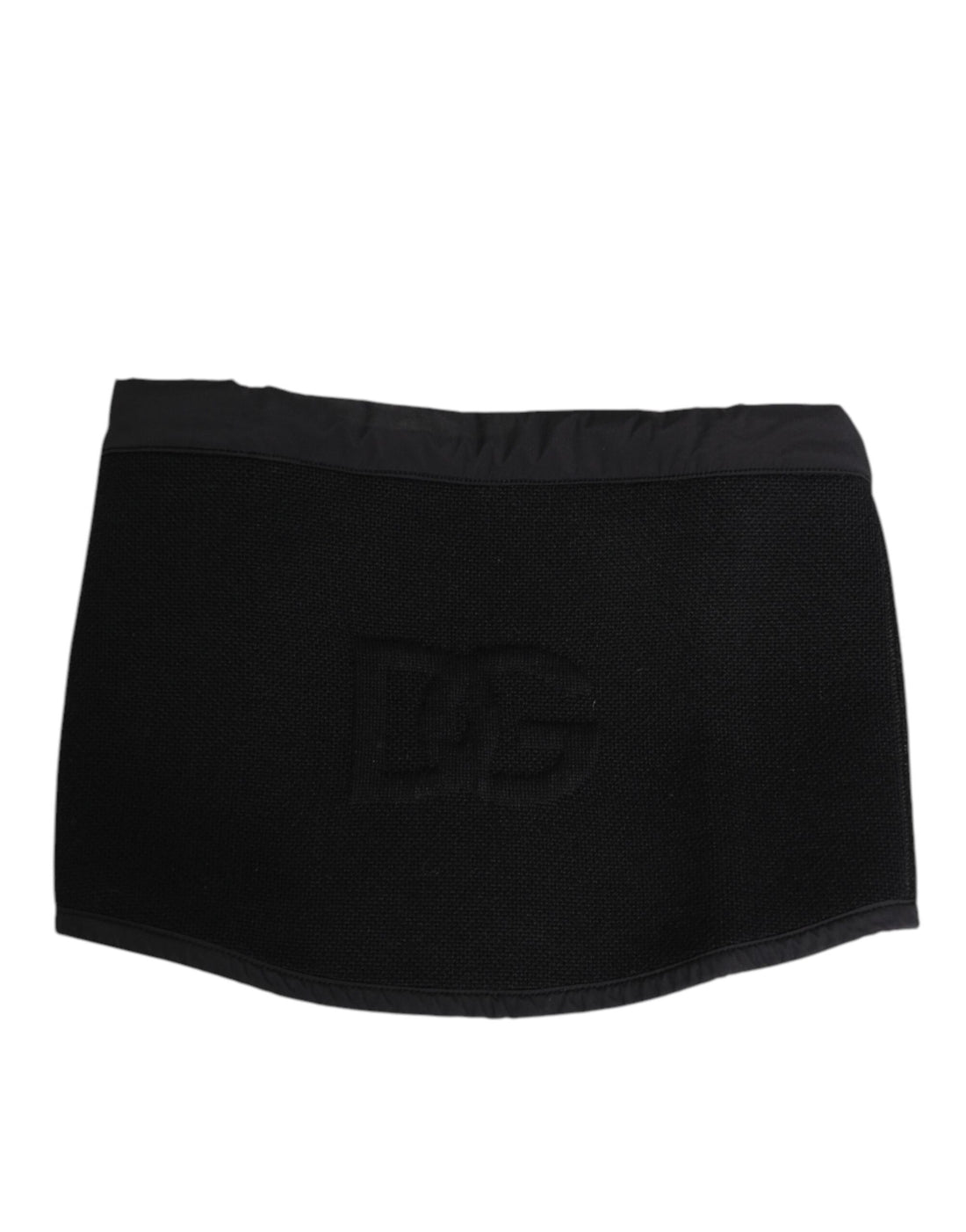 Dolce & Gabbana Black Lace Stole Knitted DG Logo Men One Size  Scarf
