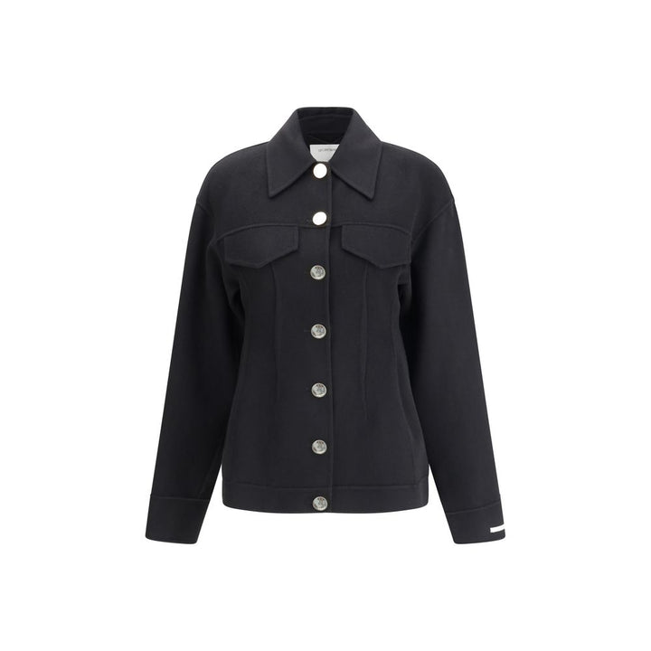 Max Mara Black Fleece Wool Coat