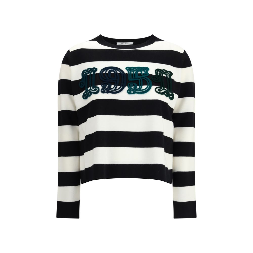 Max Mara Black Fleece Wool Sweatshirt