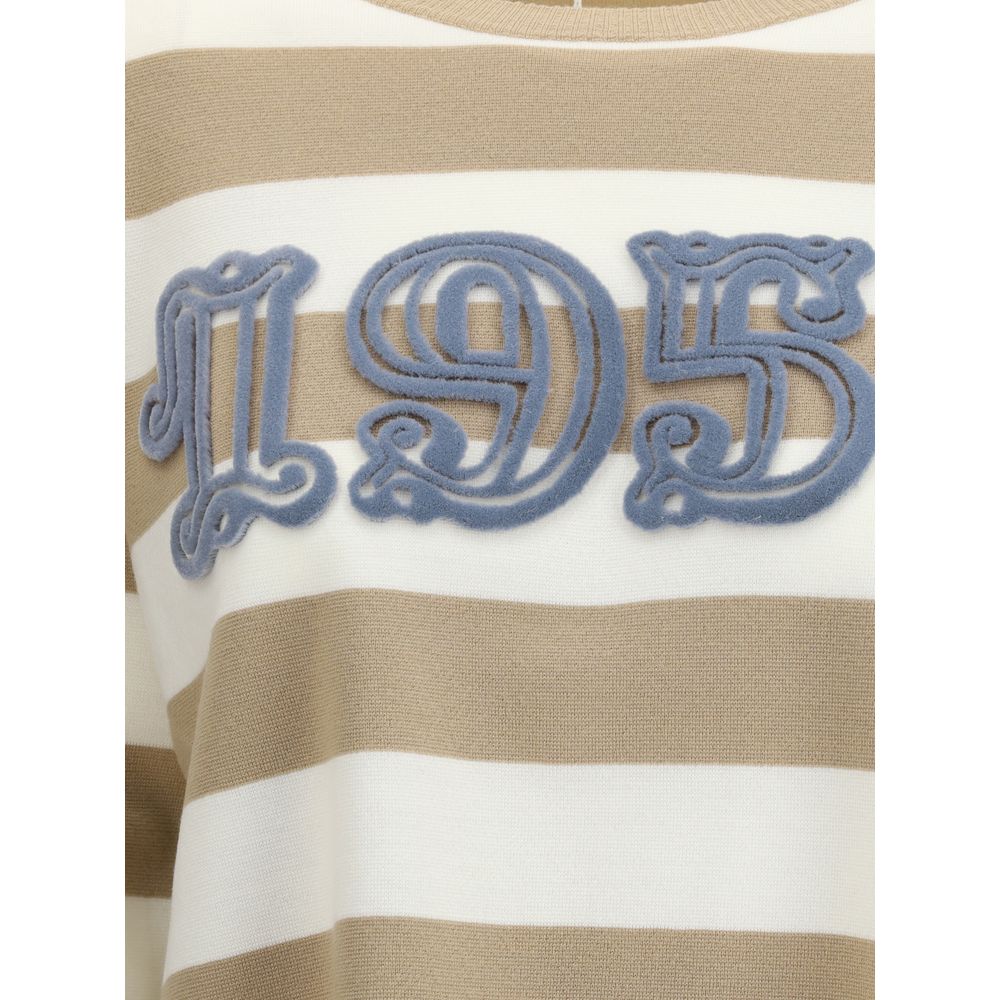Max Mara Beige Fleece Wool Sweatshirt