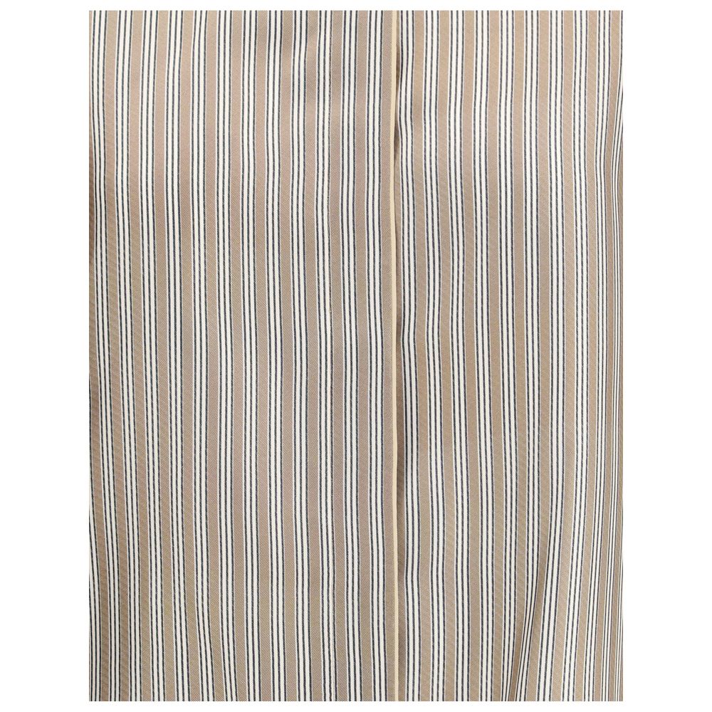 Max Mara Beige Silk Pattern Shirt