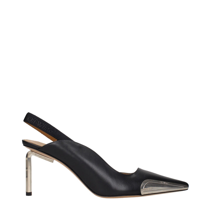 Off-White Black Leather Pumps