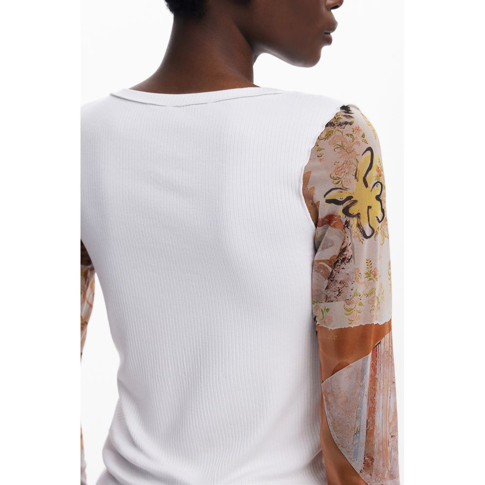 Desigual Bianco Viscosa Women Sweater