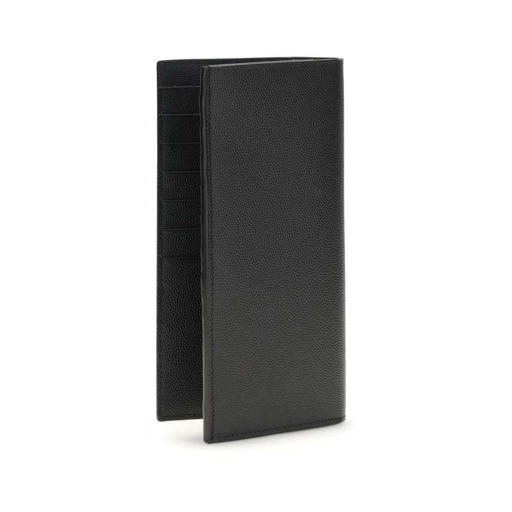 Saint Laurent Black Calf Leather Bos Taurus Wallet