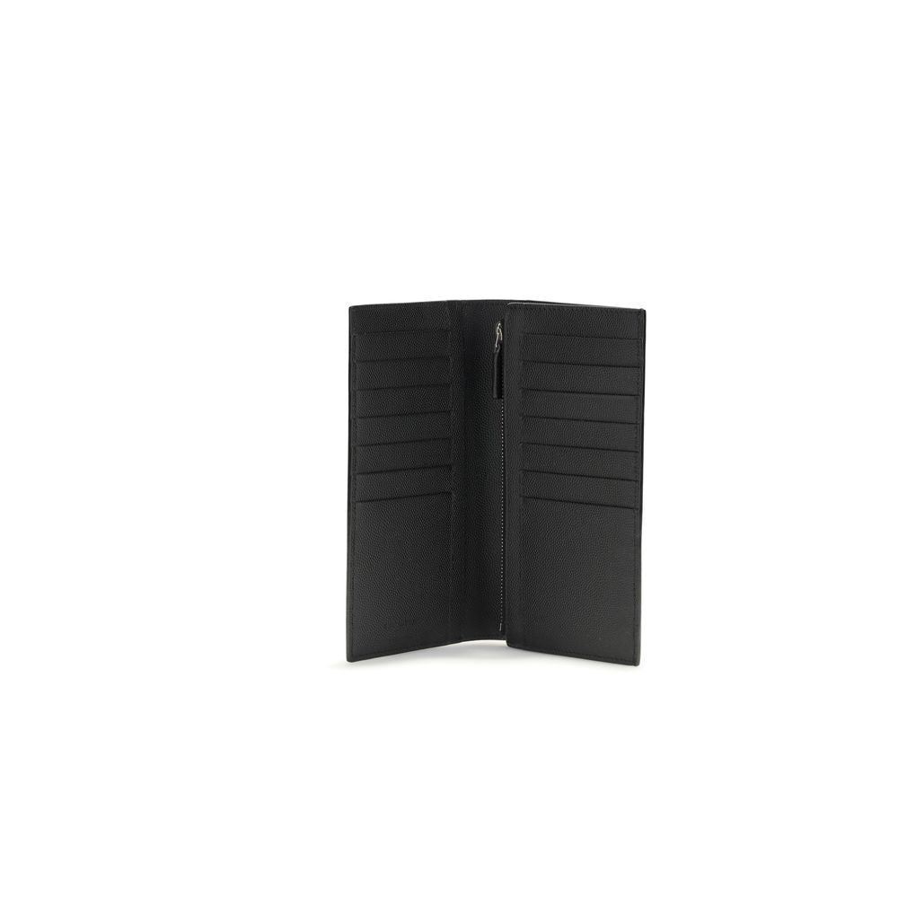 Saint Laurent Black Calf Leather Bos Taurus Wallet