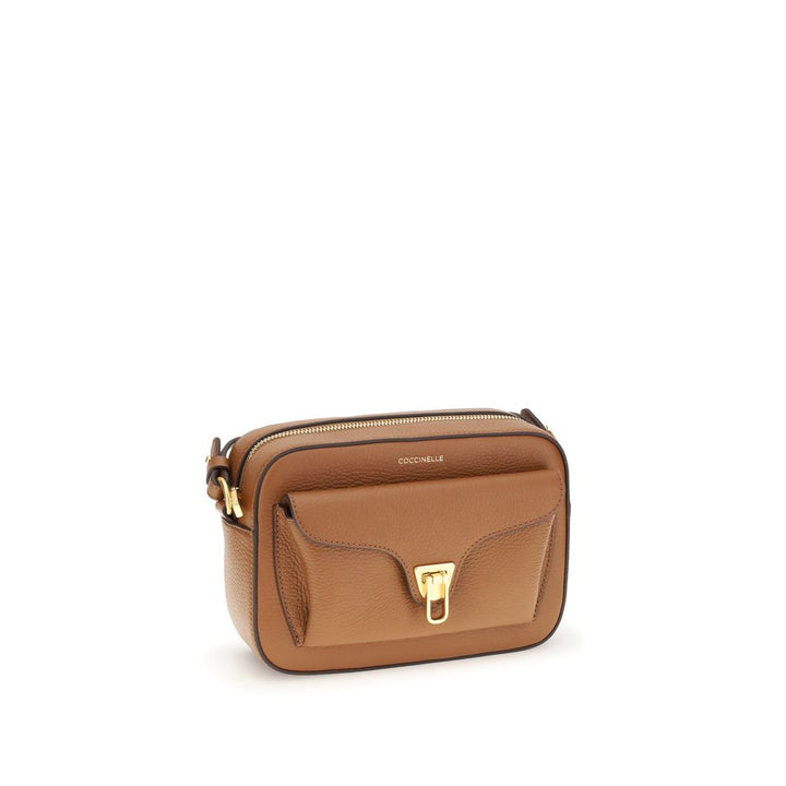 Coccinelle Brown Calf Leather Bos Taurus Shoulder Bag