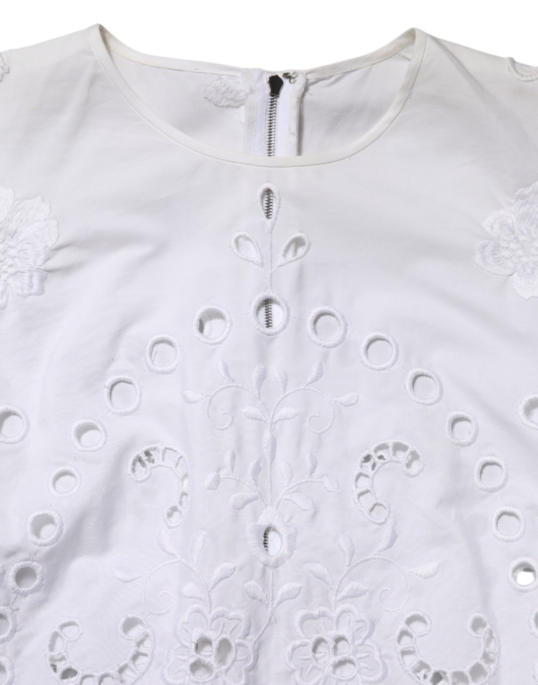 Dolce & Gabbana White Cut Out A-line Sheath Mini Dress