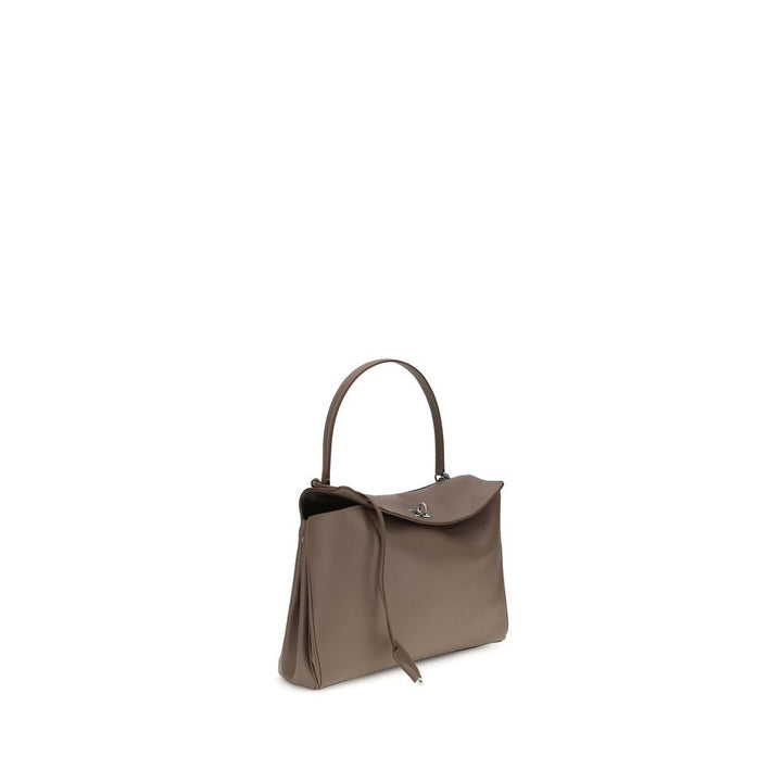 Balenciaga Gray Calf Leather Bos Taurus Shoulder Bag