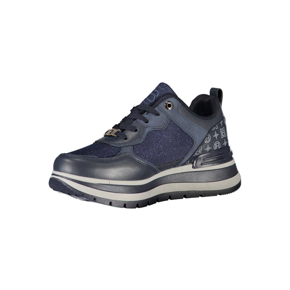 Laura Biagiotti Blue Polyester Athletic Sneakers