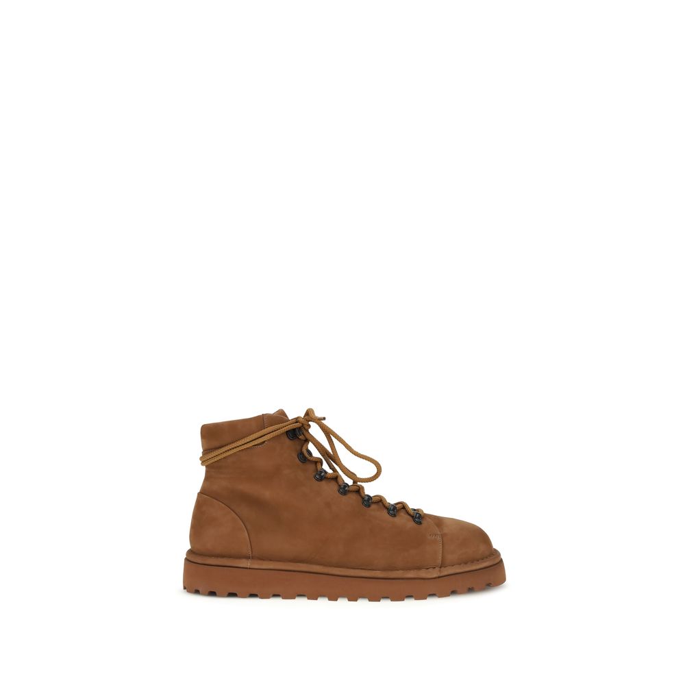 Marsell Brown Calf Leather Bos Taurus Lace-Up Boots
