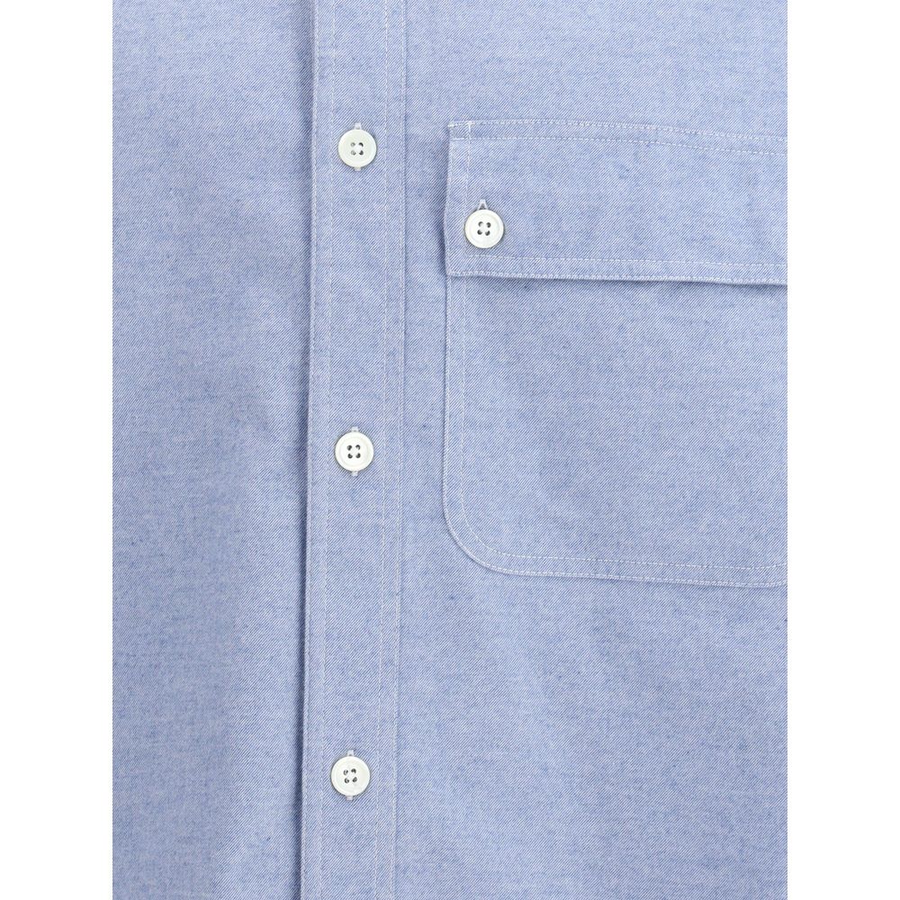 Thom Browne Blue Cotton Pattern Shirt