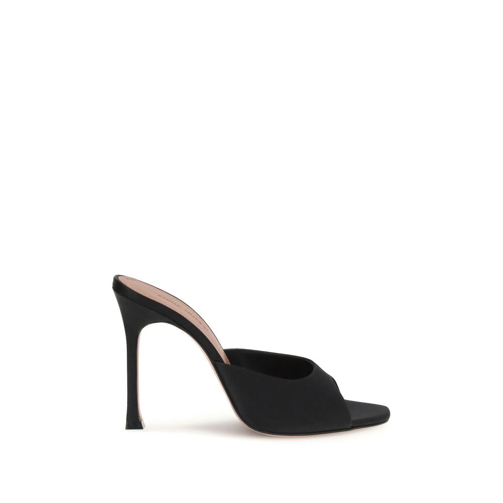 Amina Muaddi Black Calf Leather Bos Taurus Pumps