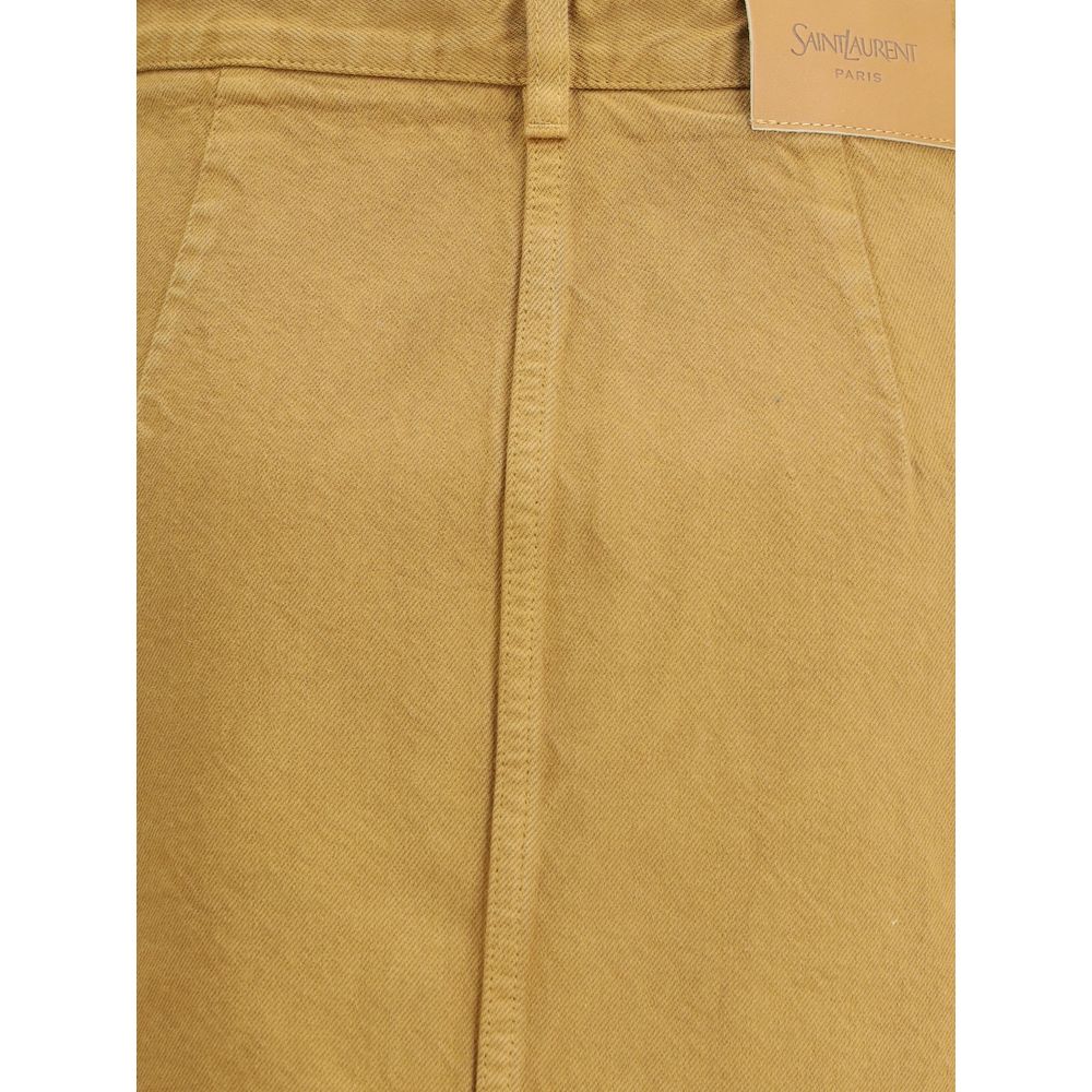 Saint Laurent Beige Denim Skirt