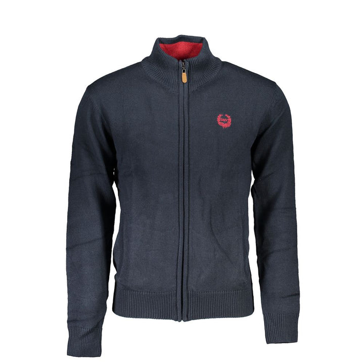 Gianmarco Venturi Blue Cotton Men's Cardigan