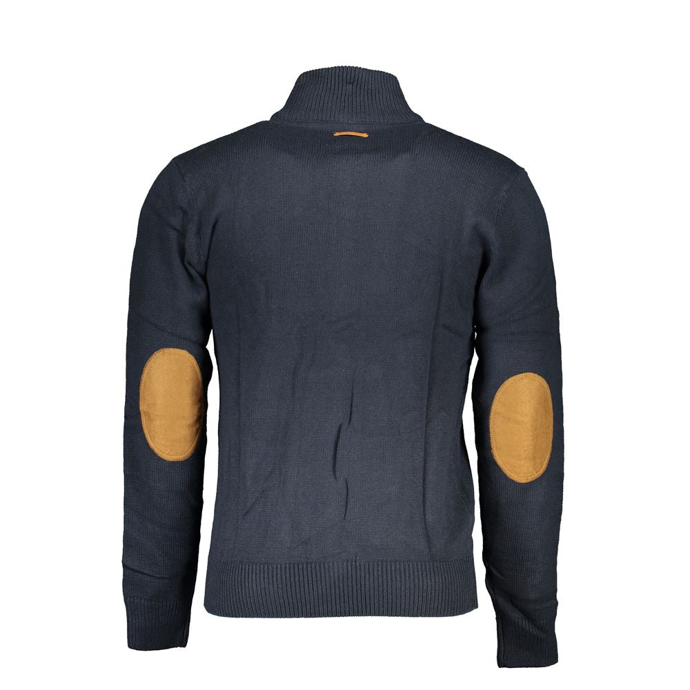 Gianmarco Venturi Blue Cotton Men's Cardigan