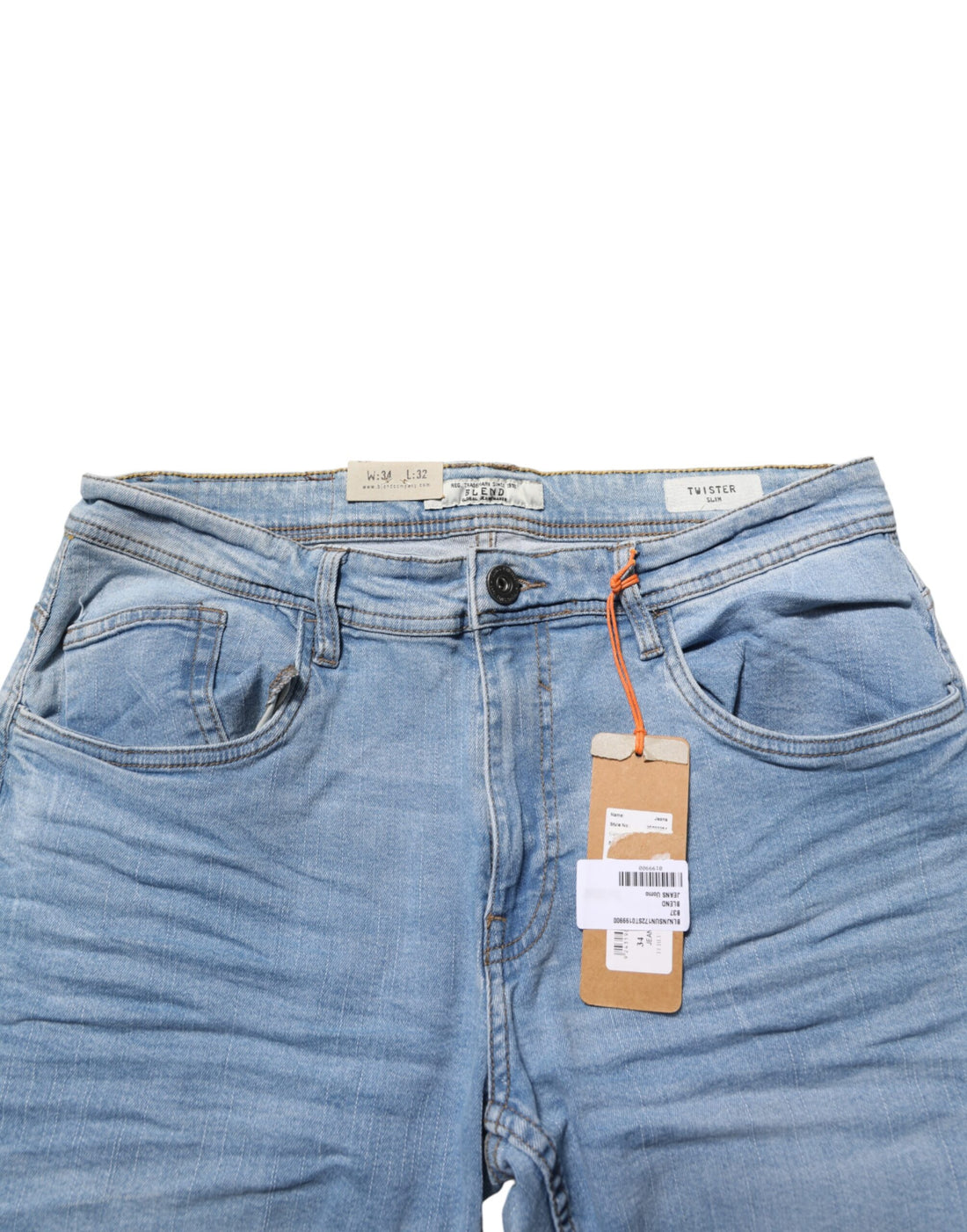 Blend Light Blue Twister Low Waist Slim Fit Men Denim Jeans