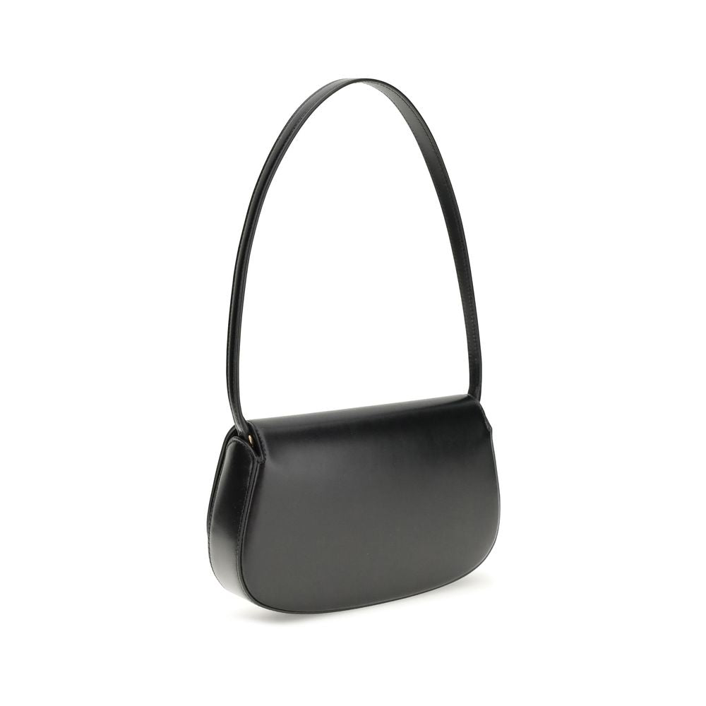 Saint Laurent Black Calf Leather Bos Taurus Shoulder Bag