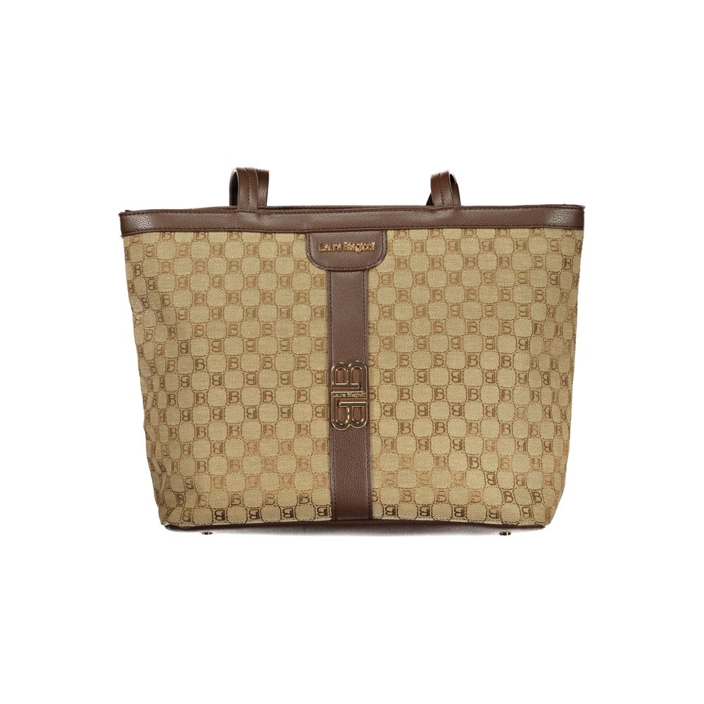 Laura Biagiotti Beige Polyester Women Handbag