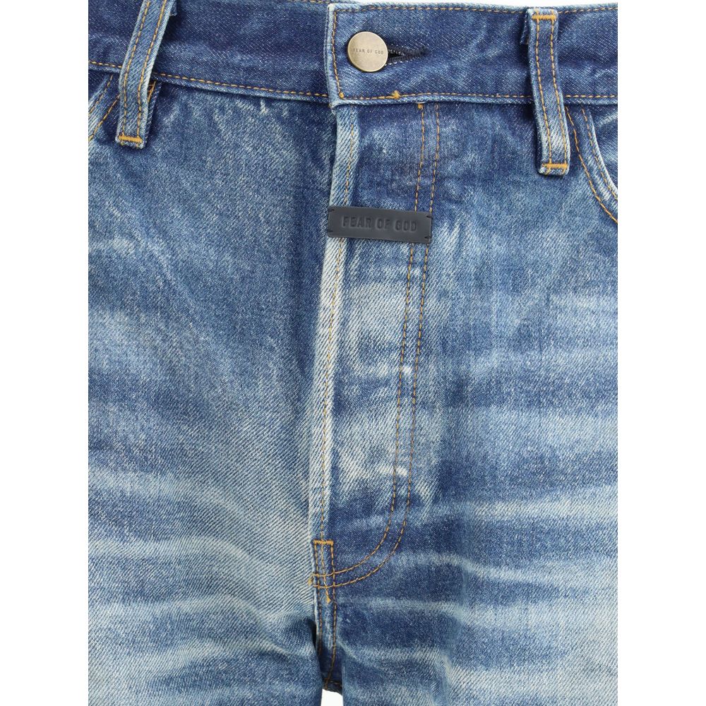 Fear Of God Blue Cotton Straight-Leg Jeans