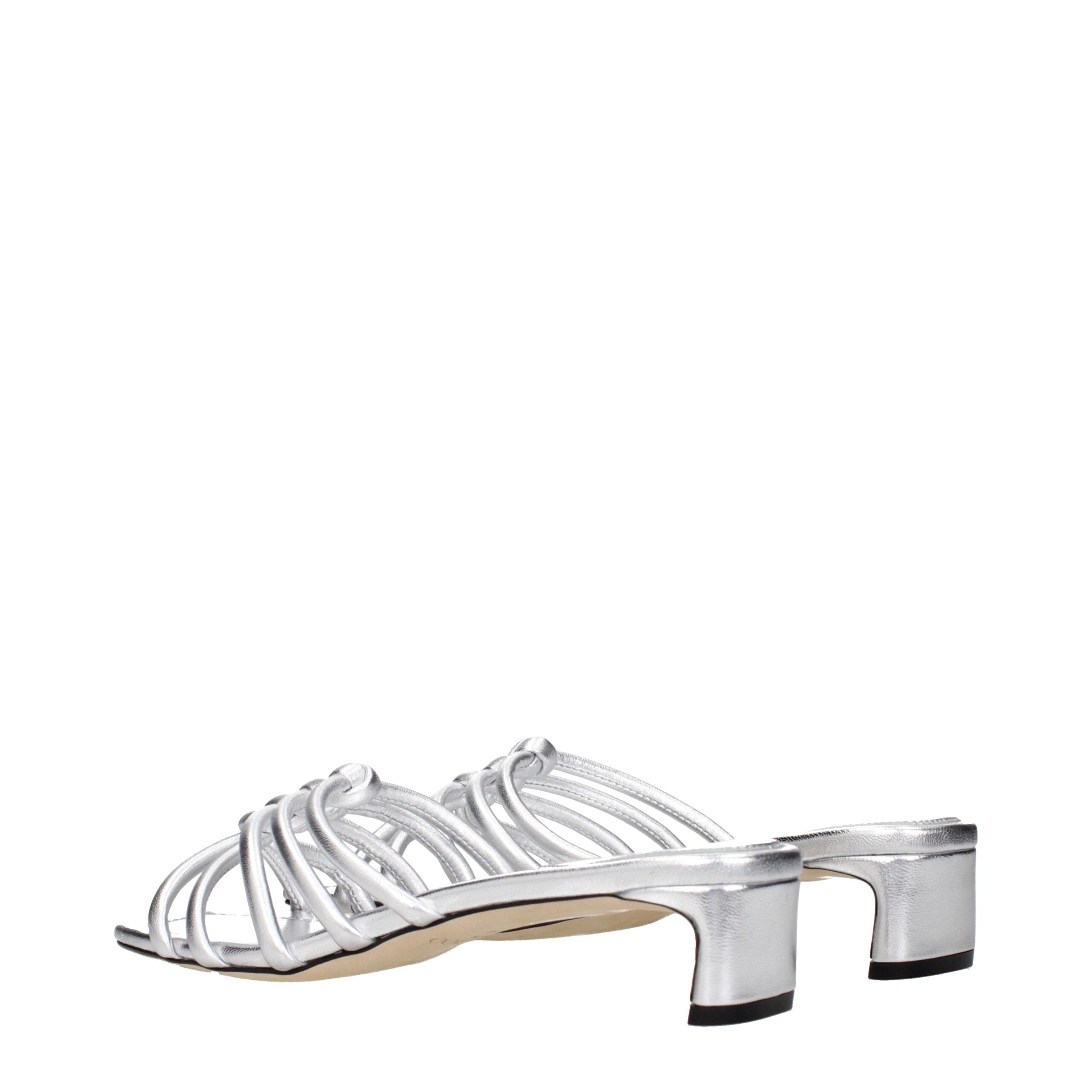 Jimmy Choo Gray Leather Sandals