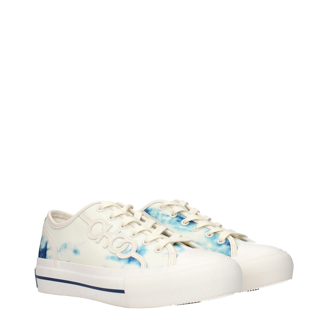 Jimmy Choo Beige Fabric Low Top Sneakers