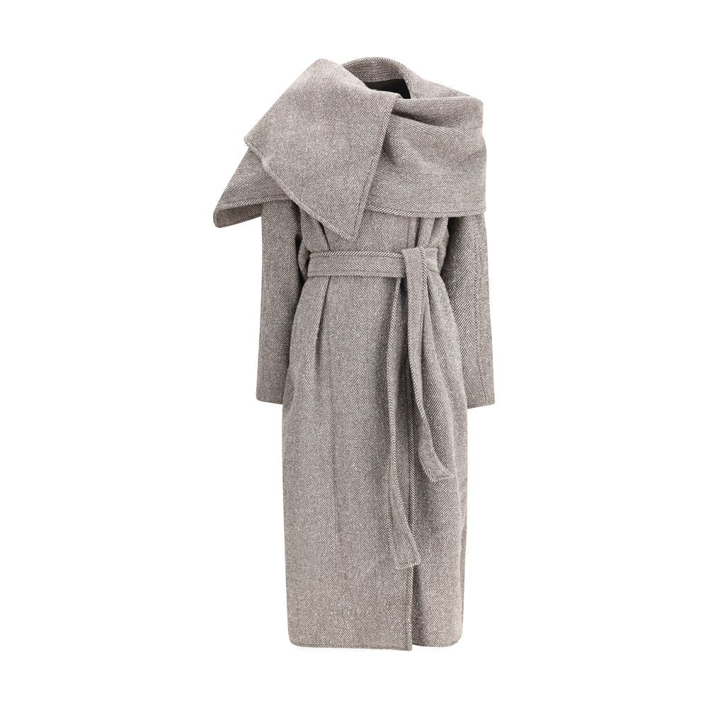 Ferragamo Brown Fleece Wool Coat