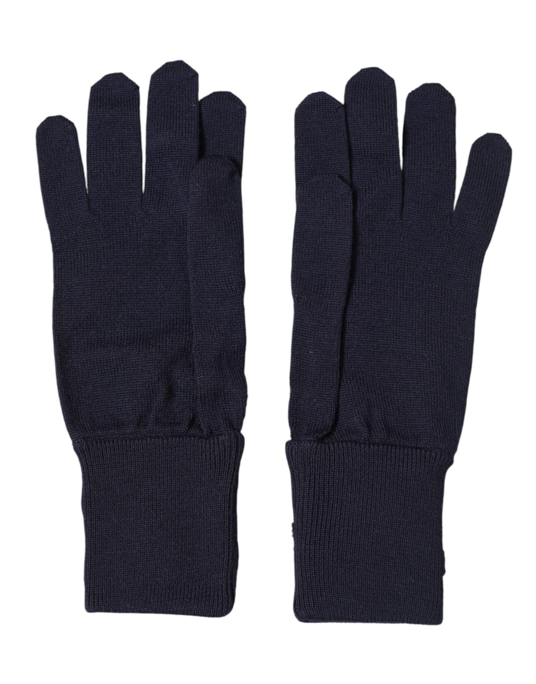 Dolce & Gabbana Blue Wool Knit #DGLovesLondon Embroidered Mitten Gloves