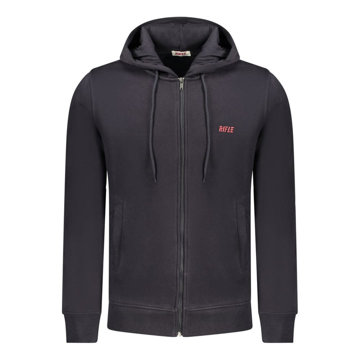 Rifle Blue Cotton Men's Hooded Sweatshirt